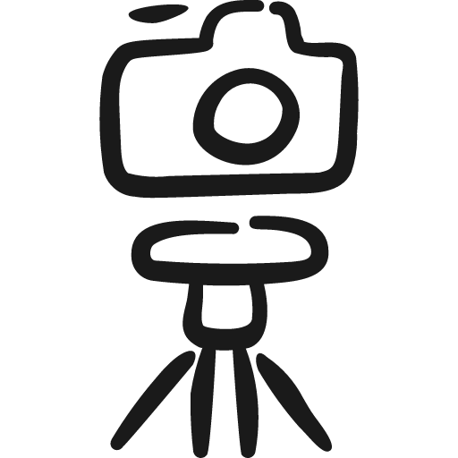 Camera tripod icon, solid style, from Freehand free icons