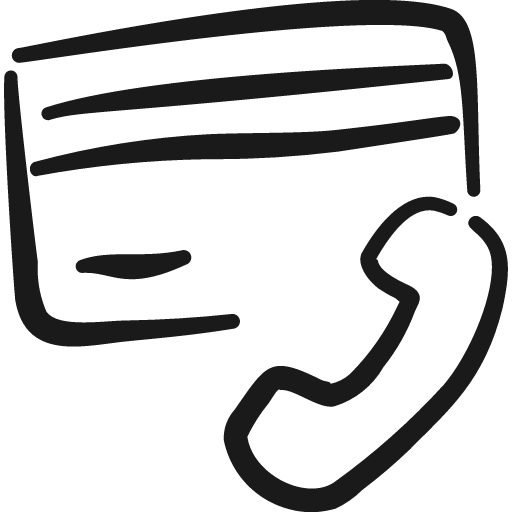 Credit card phone call icon, solid style, from Freehand free icons