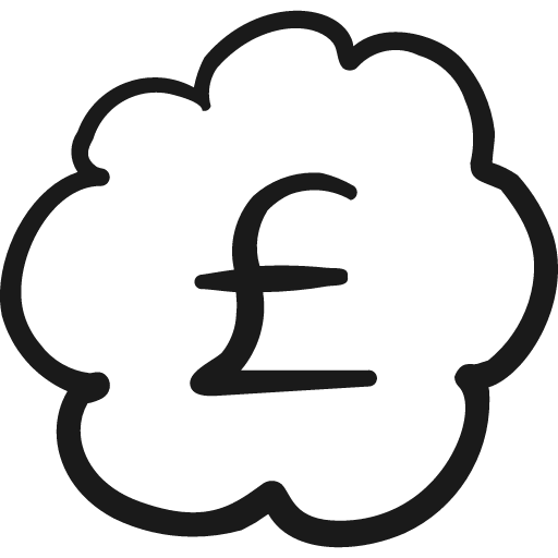 Currency pound bubble icon, solid style, from Freehand free icons