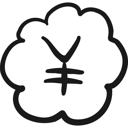 Currency yen bubble icon, solid style, from Freehand free icons