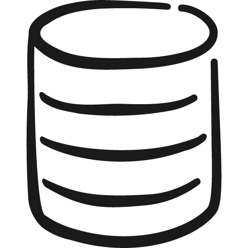 Database icon, solid style, from Freehand free icons