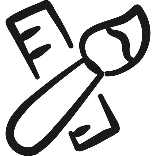 Design tool brush ruler icon, solid style, from Freehand free icons