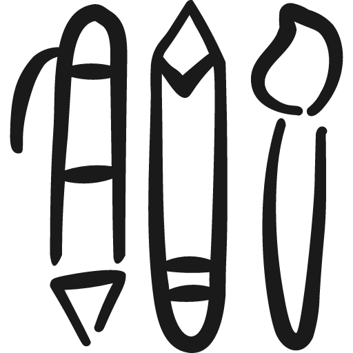 Design tool pen pencil brush icon, solid style, from Freehand free icons