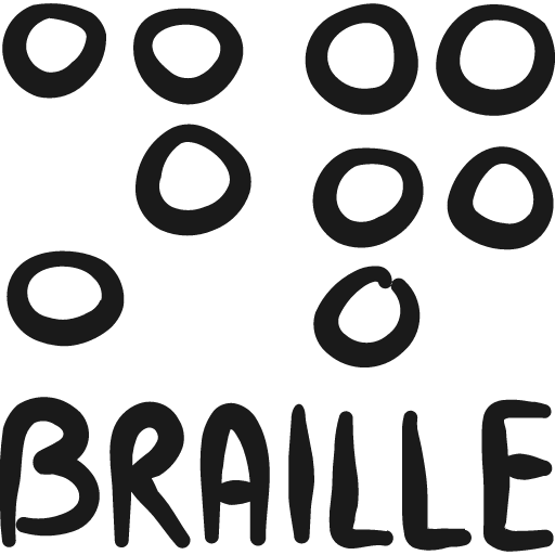 Disability braille icon, solid style, from Freehand free icons