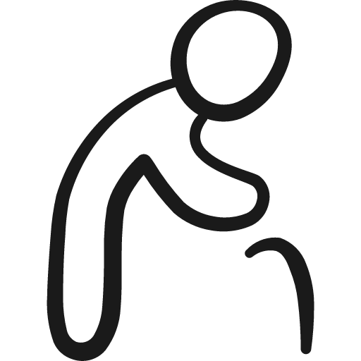 Disability cane 1 icon, solid style, from Freehand free icons