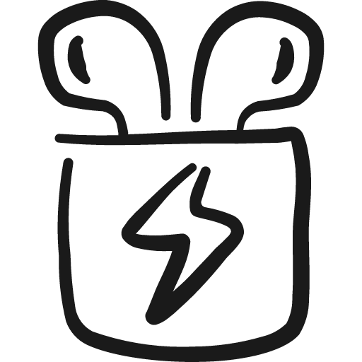 Earpods charge icon, solid style, from Freehand free icons