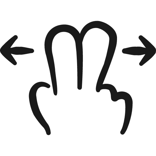 Gesture swipe two fingers horizontal icon, solid style, from Freehand free icons