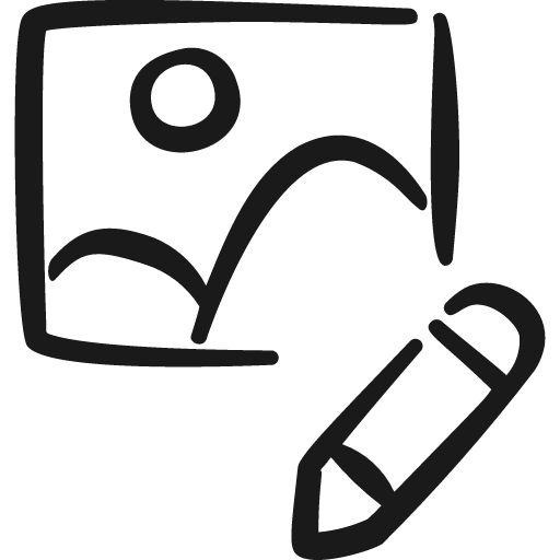 Image file edit icon, solid style, from Freehand free icons