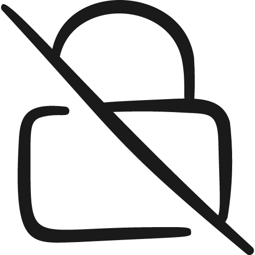 Lock cancel slash icon, solid style, from Freehand free icons