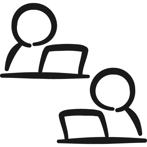 Meeting co working 2 icon, solid style, from Freehand free icons