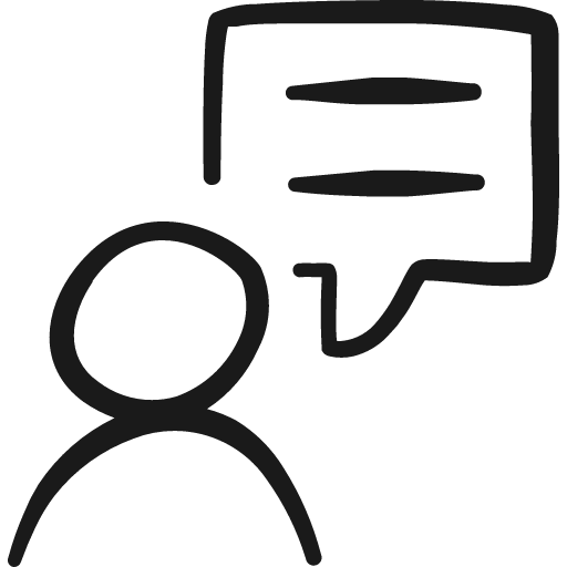 Messages people person bubble square 2 icon, solid style, from Freehand free icons
