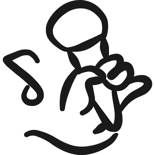 Microphone karaoke 1 icon, solid style, from Freehand free icons