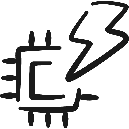 Microprocessor computer chip flash icon, solid style, from Freehand free icons