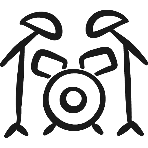 Modern music drums icon, solid style, from Freehand free icons