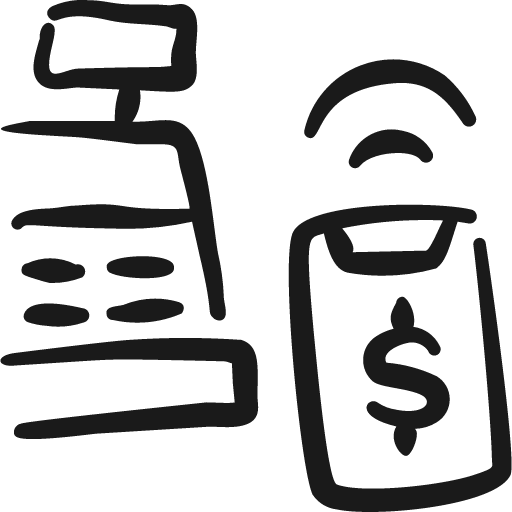 Modern payment wireless smartphone icon, solid style, from Freehand free icons