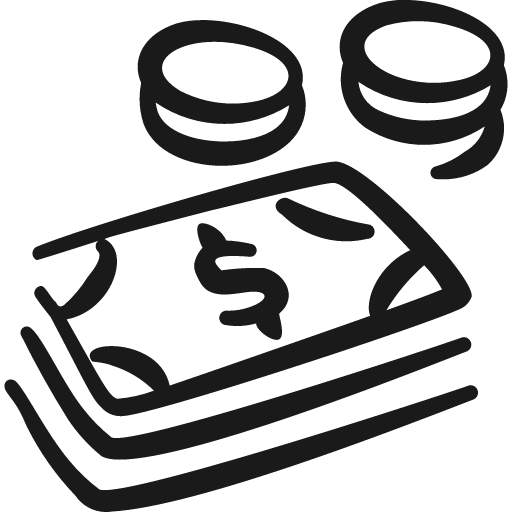 Money coin cash icon, solid style, from Freehand free icons