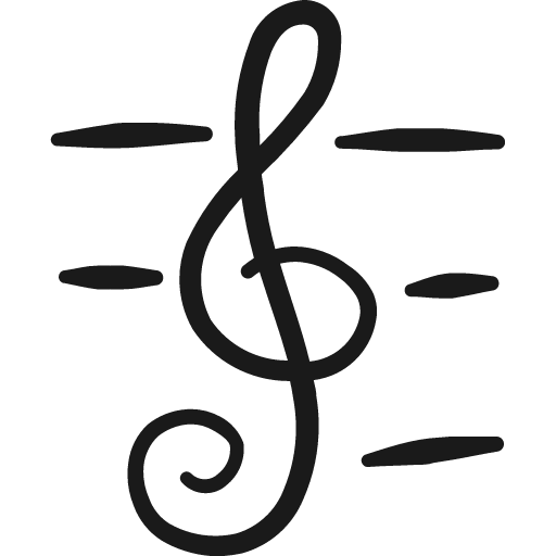 Music clef icon, solid style, from Freehand free icons