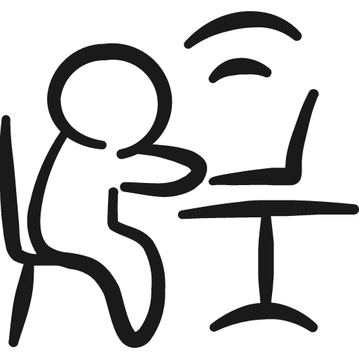 Office work wireless icon, solid style, from Freehand free icons