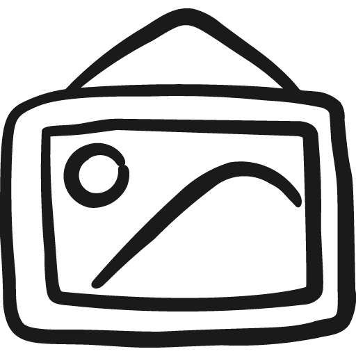 Photo frame hang icon, solid style, from Freehand free icons