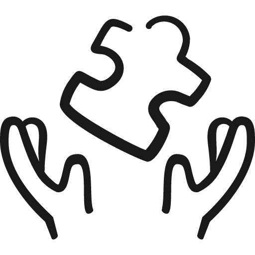 Plugin hands puzzle icon, solid style, from Freehand free icons
