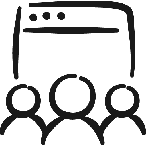 Presentation screen icon, solid style, from Freehand free icons