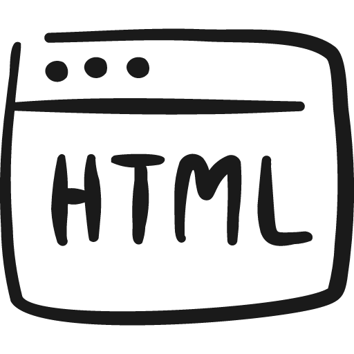 Programming language browser html icon, solid style, from Freehand free icons
