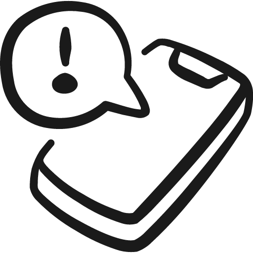 Push notification alert 1 icon, solid style, from Freehand free icons