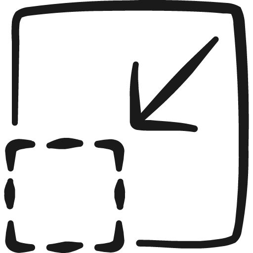 Resize shrink 1 icon, solid style, from Freehand free icons