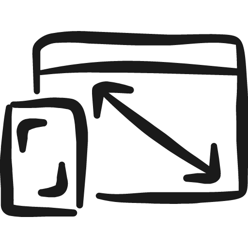 Responsive design expand icon, solid style, from Freehand free icons
