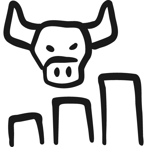 Saving bull market graph bars icon, solid style, from Freehand free icons