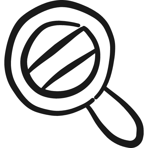 Search magnifier icon, solid style, from Freehand free icons