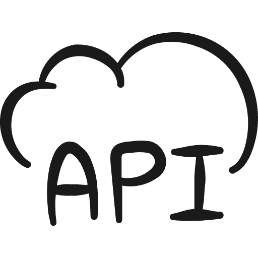 Server api cloud icon, solid style, from Freehand free icons