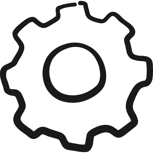 Settings cog icon, solid style, from Freehand free icons