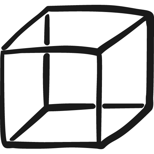 Shape cube icon, solid style, from Freehand free icons