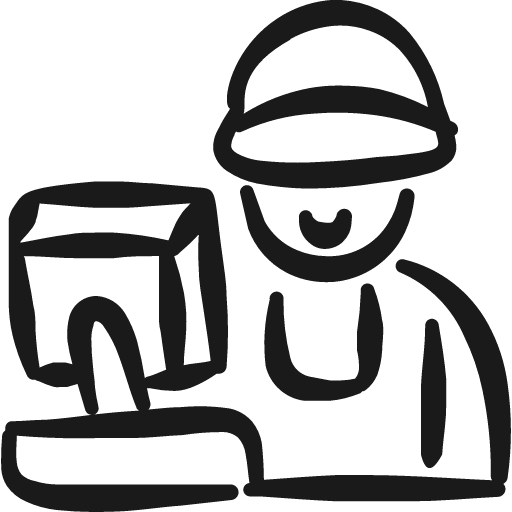 Shop cashier icon, solid style, from Freehand free icons