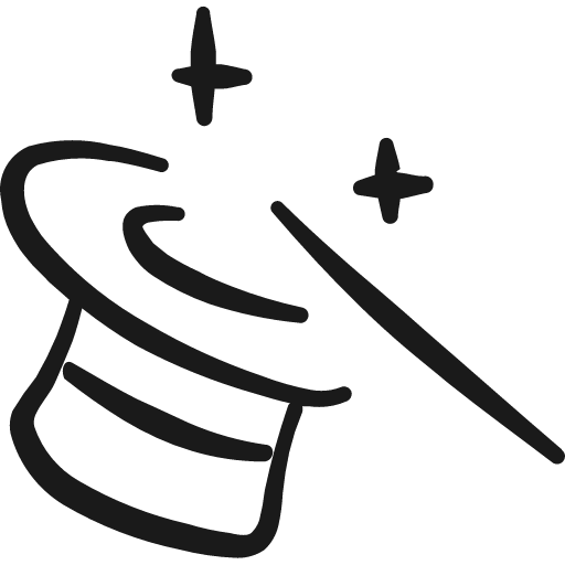 Show hat magician icon, solid style, from Freehand free icons