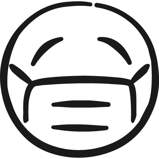 Smiley sick contageous icon, solid style, from Freehand free icons
