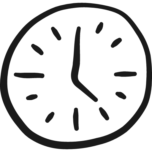 Time clock circle icon, solid style, from Freehand free icons