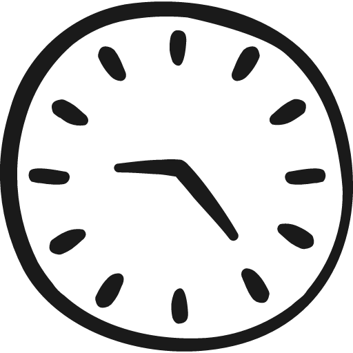 Time clock nine twenty five 1 icon, solid style, from Freehand free icons