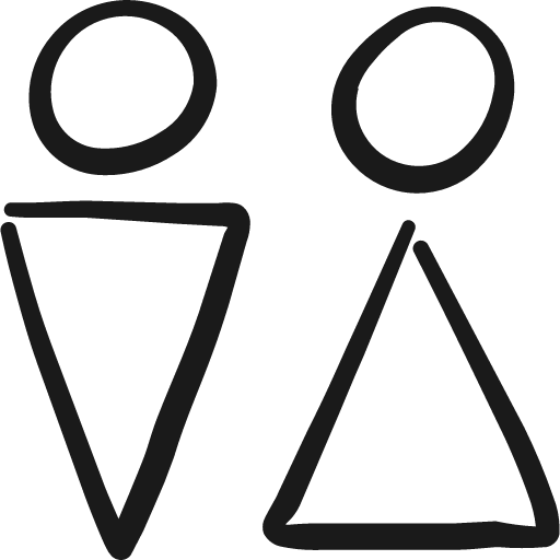 Toilet sign icon, solid style, from Freehand free icons