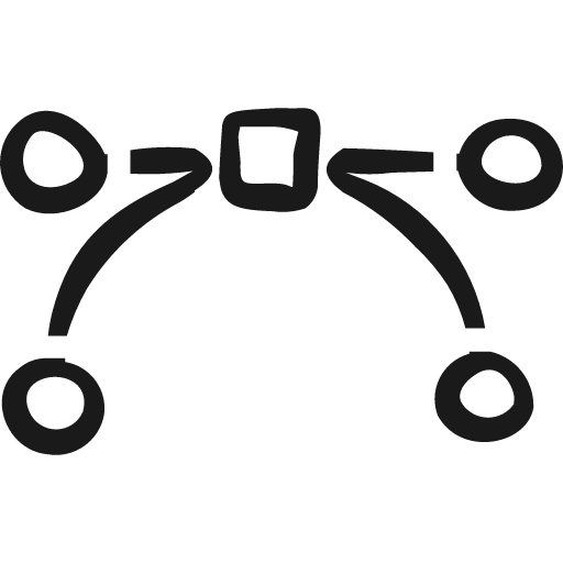 Vectors path flat icon, solid style, from Freehand free icons