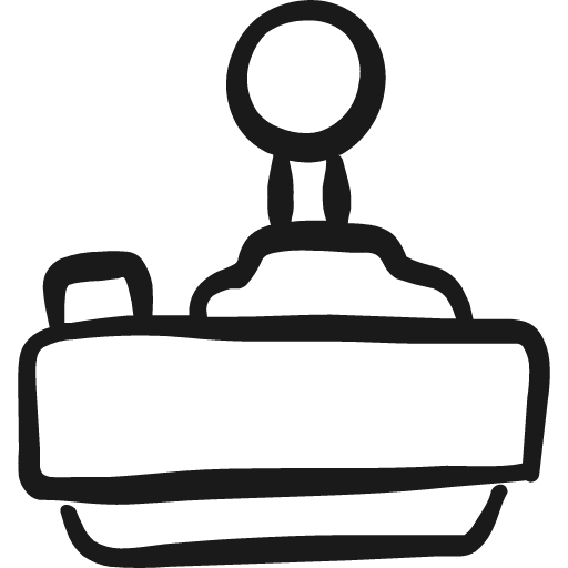 Video game control gear icon, solid style, from Freehand free icons