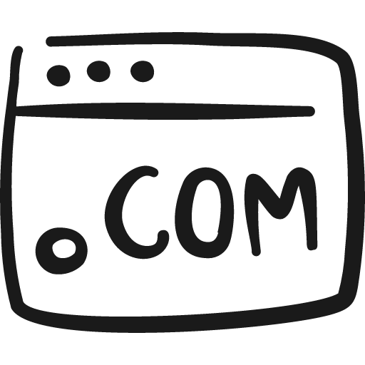 Website development browser com web icon, solid style, from Freehand free icons