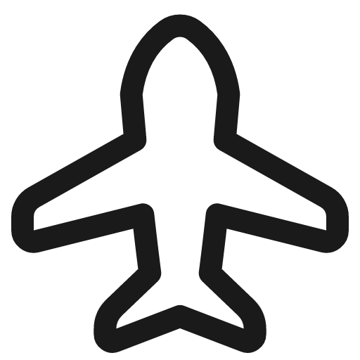 Airplane enabled icon, line style, from Plump free icons