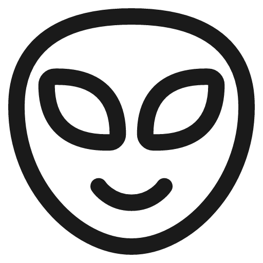 Alien icon, line style, from Plump free icons