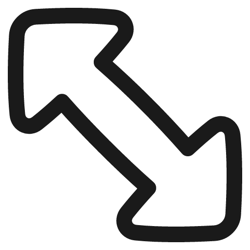 Arrow diagonal 2 icon, line style, from Plump free icons