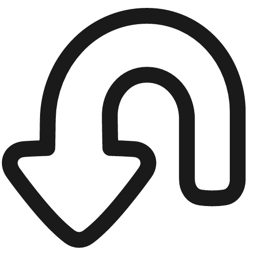 Arrow turn down large icon, line style, from Plump free icons