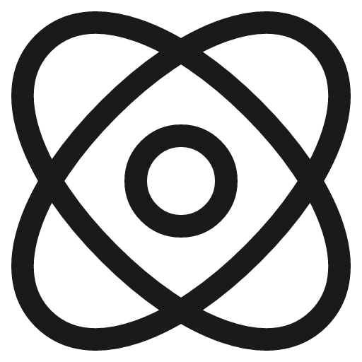 Atom icon, line style, from Plump free icons