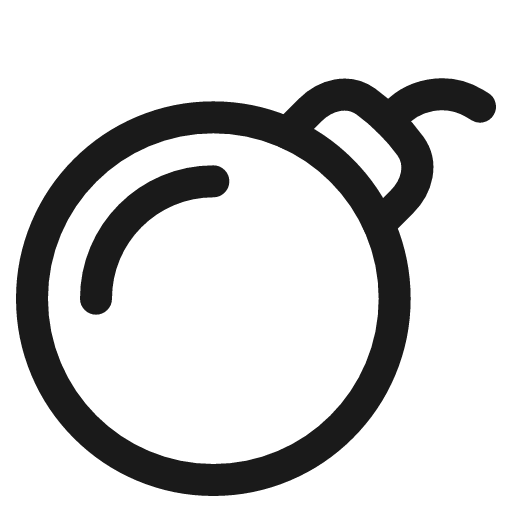 Bomb icon, line style, from Plump free icons
