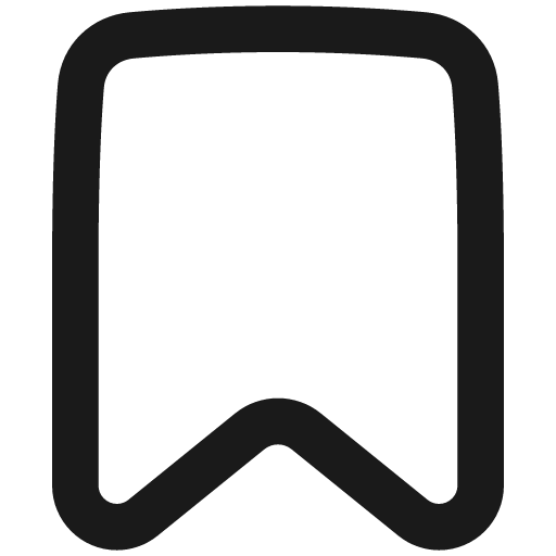 Bookmark 1 remix icon, solid style, from Plump free icons